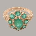 thumbnail image 5 of LBG British Made 9k Rose Gold Real Genuine Emerald Womens Statement Ring - 33 size options - Size 8.25, 5 of 8