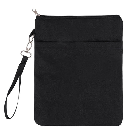 Black Waterproof Book Cover Bag with Zipper Hnadle