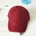 thumbnail image 2 of MKKAS Toddler Kids Baseball Cap Hat 100% Cotton Low Profile Adjustable Hat for Soft Skin-Friendly Daily Wear Minimalist Solid Color, Red, Baseball Cap Hat, Toddler, Cotton, 2 of 5