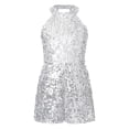 thumbnail image 1 of Niños Halter lentejuelas brillantes gimnasia Ballet danza Shorty Unitard chicas adolescentes actuación Jazz moderno trajes de baile latino Jazz, 1 of 3