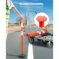 thumbnail image 4 of KFFKFF 3 Pack Traffic Delineator Posts, 34 in Safety Cones with Weighted Base, Reflective Strips and Chain, Durable Posts for Construction Sites, Parking Areas, and Crowd Management, Red, 4 of 9