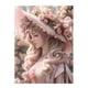 thumbnail image 1 of Pintura de diamantes 5D Diy, mosaico de diamantes cuadrado completo, sombrero rosa, flores, chica hermosa, regalo de bordado, artesanía, A545, nuevo, 2023, 1 of 4