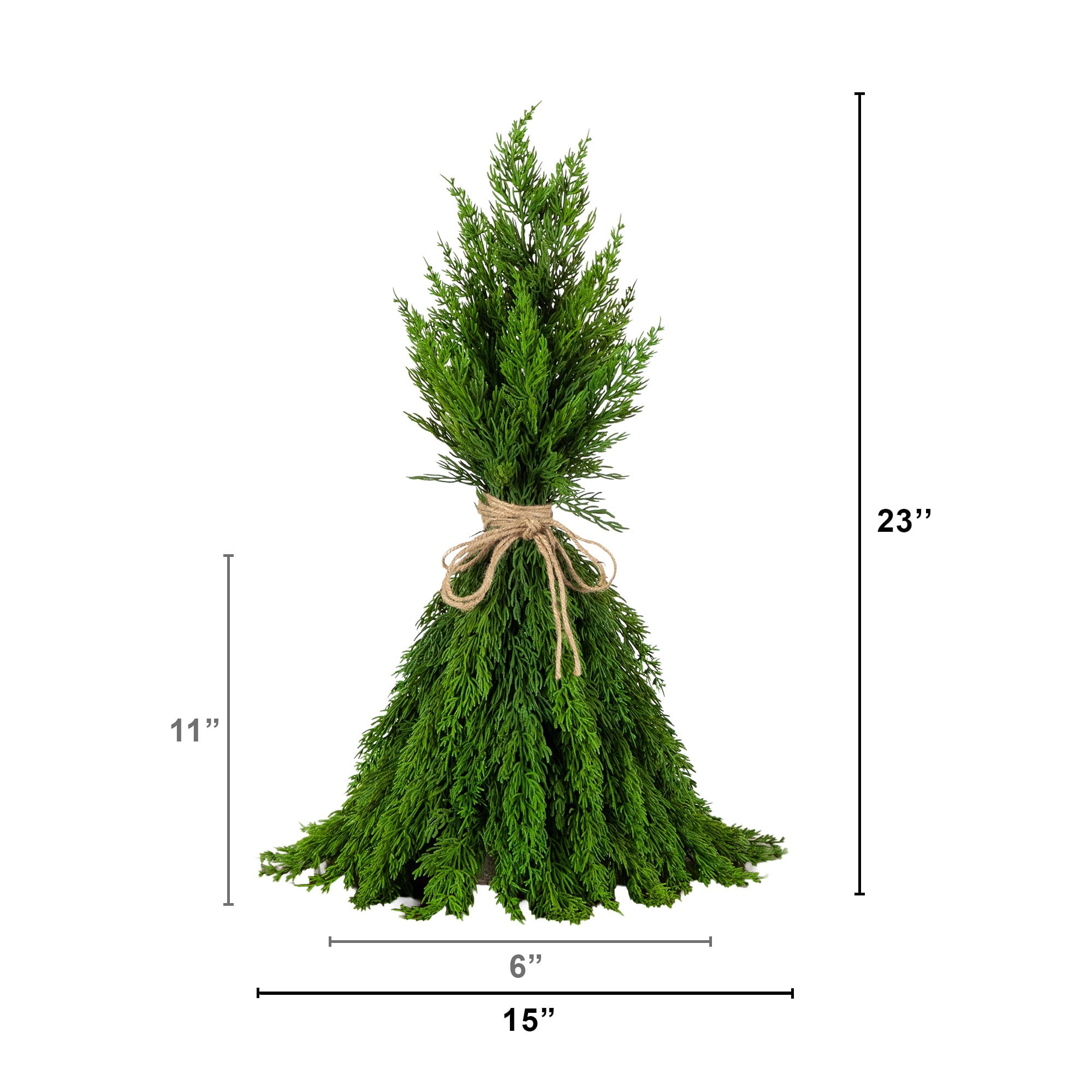 23in. Artificial Real Touch Christmas Cypress Standing Bundle