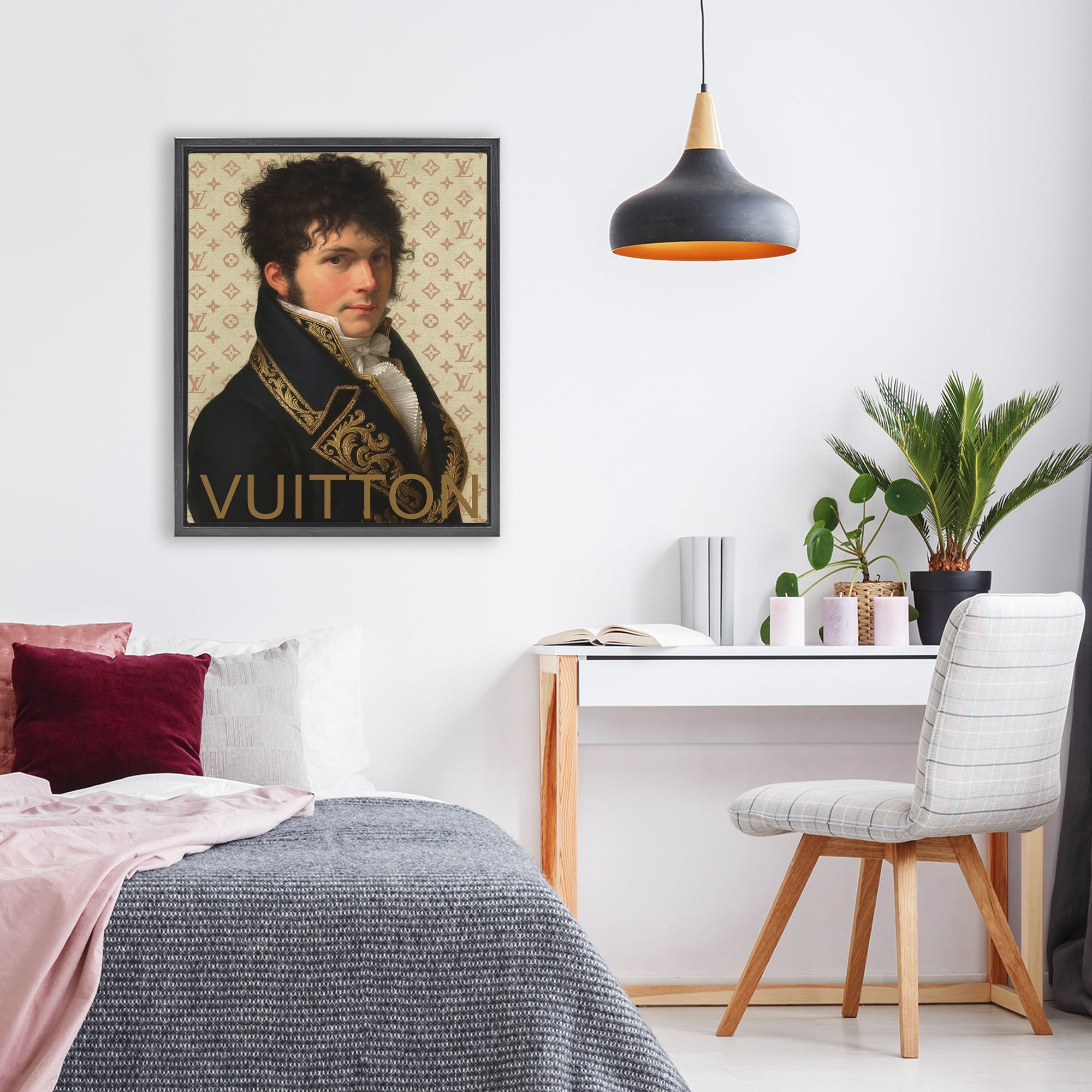 Stupell Industries Glam Gentleman In Spring Black Framed Floater Canvas Wall Art, design by Grotto Studios
