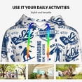 thumbnail image 4 of Lsque Skiing Enthusiast Pattern Casual Women's Hoodie,Hooded Sweatshirt with Kangaroo Pocket,Pullover Hoodie with Eye-catching Drawstrings-X-Large, 4 of 7