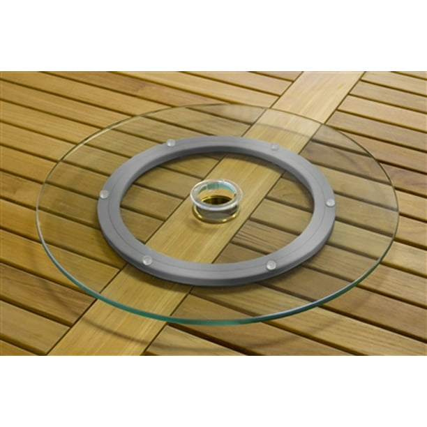 Tortuga Outdoor Lazy Susan 18 Tempered Glass Com Tortuga Outdoor Lazy Susan 18, Lazy Susan For Outdoor Patio Table With Umbrella Hole
