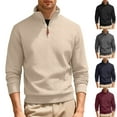thumbnail image 7 of ZACPNCV Mens Quarter Zip Pullover Slim Fit Lightweight Knit Pullover Sweaters Casual Sweater, 7 of 7