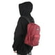 thumbnail image 5 of Mochila elegante para estudiantes, mochila portátil para ocio al aire libre, bolsa para lápices, conjunto para almacenamiento de libros, color rojo vino, 5 of 5