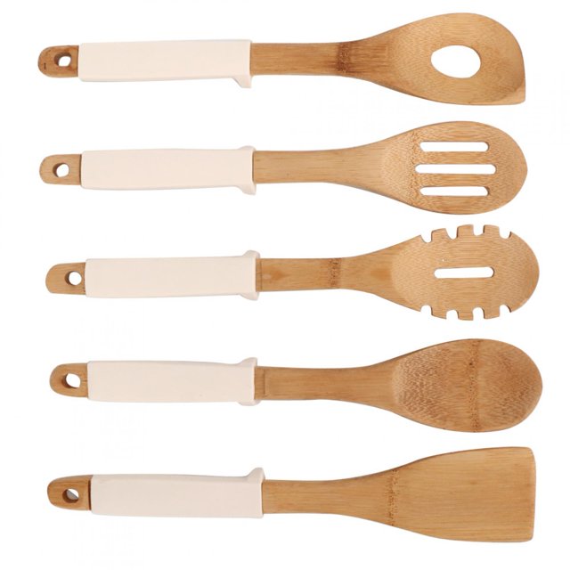 Juego de utensilios de cocina de bambú, 32 cm, cocina doméstica, utensilios de cocina, utensilios de cocina de bambú, logra más
