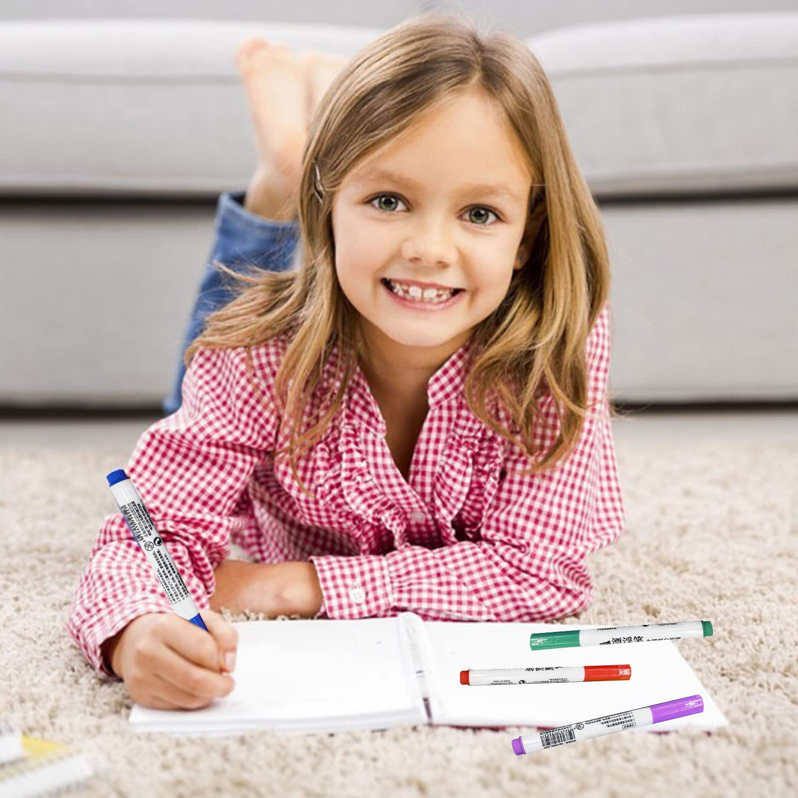 12-Color Magical Water Painting Pen, Painting Floating Magic Pens and Spoon,Erasable Doodle Water Floating Pens
