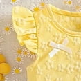 thumbnail image 5 of Hessimy Toddler Girl Shorts Set Short Sleeve T-shirt Top Elastic Waist Pockets Shorts Suit,Comfy Casual Outfit(Yellow,2-3 Years), 5 of 7