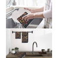 thumbnail image 5 of Boho Flowers Kitchen Dish Towels for Drying Dishes Set of 2, Spring Abstract Watercolor Floral Leaf Waffle Weave Microfiber Hand Tea Bathroom Towels Quick Dry & Absorbent Towel 12x12, 5 of 7