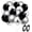 Black & Silver, variant on KIRIKOU 12 Inch 60 Pack Silver and White Confetti Balloons Garland Arch Kit Chrome Metallic Shinny Pastel Balloons with Ribbons for Wedding Baby Shower Graduation Birthday Party Decorations