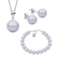 thumbnail image 1 of Set Collar Dije Perla Arete Pulsera Zvezda Plata 0.925 Mujer lila Unitalla, 1 of 4