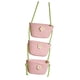 thumbnail image 2 of Cesta colgante de 3 niveles para colgar sobre la puerta, cesta colgante para pinzas del cabello, soporte para habitación infantil. rosa, 2 of 9