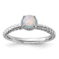 thumbnail image 6 of Auriga Fine Jewelry 925 Sterling Silver Created Opal Ring for Women Size- 5, 6 of 6