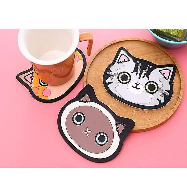 Silicone Cat Coasters Rubber Mat For Wine Glass Tea Best