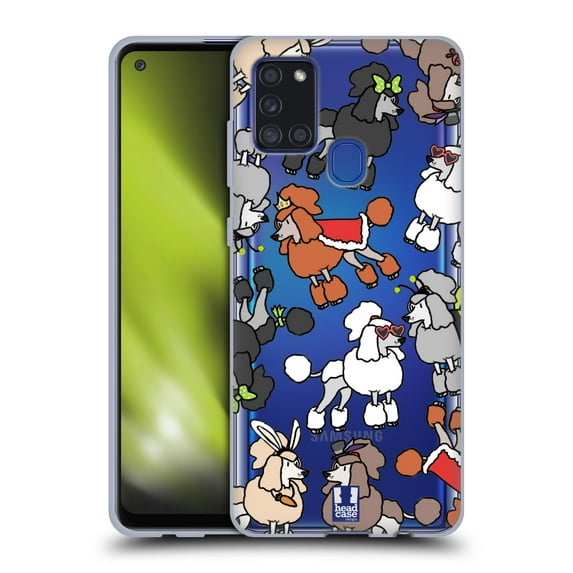 Head Case Designs Dog Breed Patterns 2 Miniature Poodle Soft Gel Case Compatible with Samsung Galaxy A21s (2020)