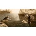 thumbnail image 2 of Moreau, Marc 32x18 Black Ornate Wood Framed with Double Matting Museum Art Print Titled - Embracing Beauty, 2 of 4