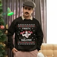 thumbnail image 5 of Christmas Sweatshirt, Frosty The Swoleman Funny Christmas Sweatshirt, Muscular Snowman Ugly Holiday Jumper, Festive Gym Lover Gift for Weightlifters & Fitness Fans, 5 of 5