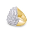 thumbnail image 4 of 19.04 CT Baguette & Round Cut Simulated White Diamond Twist Engagement Ring In 14K Yellow Gold Over Sterling Silver (Color: White, Clarity: VVS1-VVS2, 19.04 Cttw) -6, 4 of 6