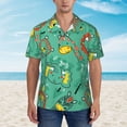 thumbnail image 4 of Lsque Funny Animals in Jungle pattern Hawaiian Shirt for Men, Unisex Summer Beach Casual Short Sleeve Button Down Shirts-Large, 4 of 9