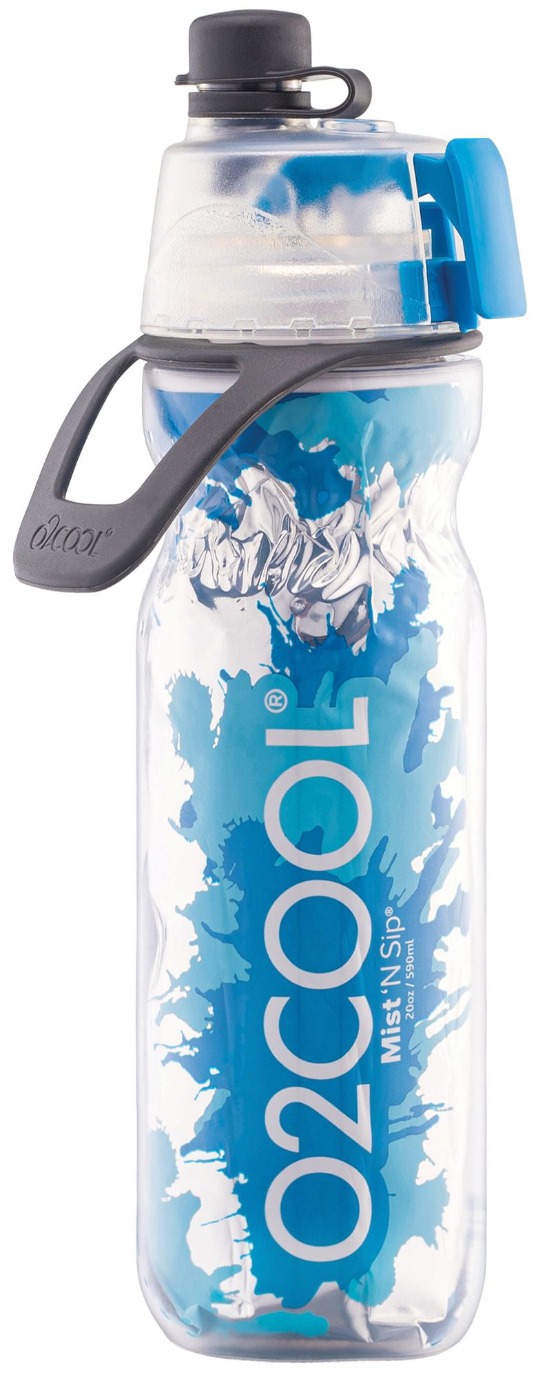 O2 COOL Power Flow Grip 24 oz Water Bottle & Mist N Sip Brand New 
