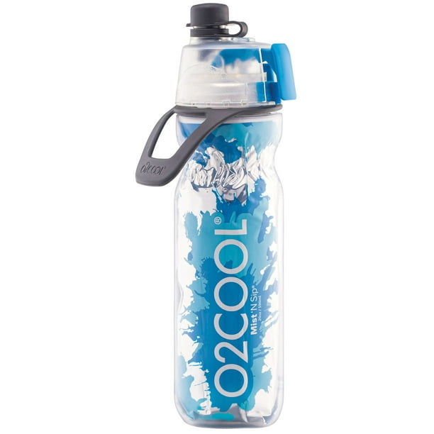 O2COOL Splash 20 oz Blue Polyester Water Bottle