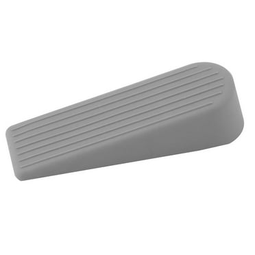 Unique Bargains Home Rubber Non-slip  Security Wedge Jam Door Decor Stopper Doorstops Gray