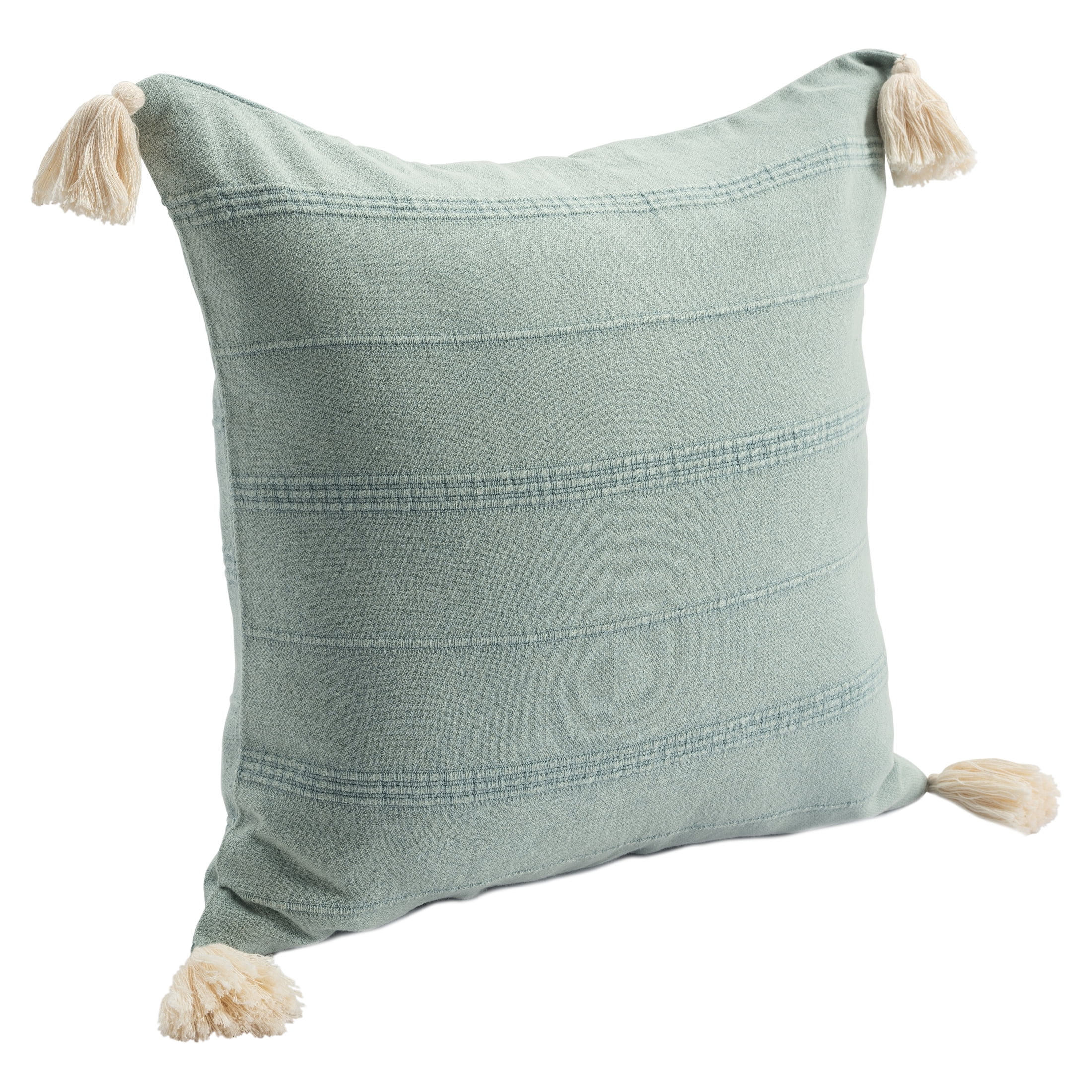 Ox Bay Sasha 18" x 18" Green Ultra-Soft Turkish Cotton Adult Decorative Throw Pillow