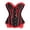Red, variant on VJGBEGW Women's Burlesque Tops Vintage Jacquard Bustiers Contrast Satin Trim Front Hook Closure Waist Cincher Hourglass Shaping Gothic Party Clubwear Green L