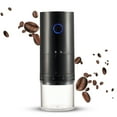 thumbnail image 1 of yeacher Portable Ceramic Coffee Grinder with 38 Adjustable Grind Settings, 25g Bean Capacity, 120ml Powder Bin, Micro-USB Charging, Built-in 1500mAh Battery, and Cleaning Brush - Black, 1 of 6