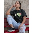 thumbnail image 2 of Kawaii Turtle Shell Yeah Graphic Women Black T-Shirt, Female Medium, 2 of 4