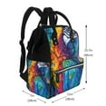 thumbnail image 2 of Disketp Colorful Parrot Jungle Dream Mochila de Pañales de Gran Capacidad con Múltiples Bolsillos, Mochila de Viaje Multifuncional para Bebé, Unisex, Moderna y Resistente, 2 of 6