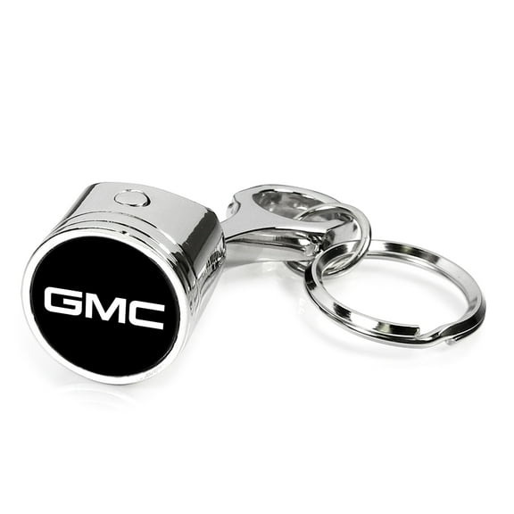 iPick Image for GMC Engine Piston Style Chrome Metal Key Chain, Official Licensed
