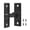 Black, variant on Naierhg Door Hasp Latch Rustproof Corrosion Resistant Easy Assembly Mini Size 90-Degree Door Latch Sliding Door Lock Latch Silver