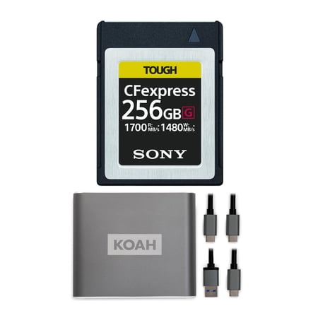 Sony 256GB TOUGH CEB-G Series CFexpress Type B Card and Reader Bundle