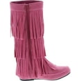 thumbnail image 6 of I Love Kids Ava-18K Children's 3-Layers Fringe Moccasin Style Mid-Calf Boots, 6 of 7