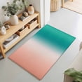 thumbnail image 2 of Entryway Rug 2'x3', Teal Pink Ombre Kitchen Runner Rugs Non-Slip Carpet Mats, Contemporary Art Abstract Aesthetics Bedside Rugs Runners Washable Floor Carpet for Bathroom Laundry Room, 2 of 8