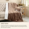 thumbnail image 6 of Sheet&Joy Heated Blanket Electric Brown Twin - 62"x84" Heating Blanket Twin 10 Hours Auto-Off 8 Heat Level Over-Heat Protection Flannel Sherpa Electric ETL Certification, 6 of 8