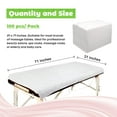 thumbnail image 2 of Disposable Massage Table Sheet, Waterproof Disposable Bed Sheets for Massage Table, Massage Bed Covers Disposable for Spa Lash Tattoo Salon, Non Woven Fabric, 71" x 31" White, 2 of 6