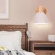 thumbnail image 1 of Aplique LED, lámpara decorativa de fondo, personalizable, moderna, para dormitorio, sala de estar, ajustable, de metal, base de madera, luz cálida, para oficina, 2 niveles,Wsvlmg, 1 of 8