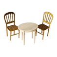 thumbnail image 4 of Lipstore Miniatures de Maison de Poupée 1/12 Table Chaise Accessoire de Maison de Poupée Jouets de Jeu de Simulation Blanc, 4 of 8