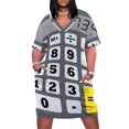 thumbnail image 2 of Calculadora del Día Nacional de las Matemáticas - hola Vestido holgado con bolsillos vestidos elegantes de mujer en oferta vestido vendaje Vestido de noche para mujer, 2 of 7