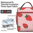 thumbnail image 2 of Strawberry Lunch Box Insulated Lunch Bag Box Women Men Reusable Cute Small Bento Lunch Box Containers for Travelers Cooler Tote Bag Lunchbox for Office School Picnic, 2 of 6