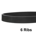 thumbnail image 3 of 2 Pack 190J6 PJ V-Ribbed Belt 6 Ribs 19" Length x 0.55" Width x 0.14" Height, EPDM Rubber Micro V Belt, 3 of 5