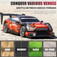 thumbnail image 4 of Wefone 1:24 RC Drift Car for Kids & Adults, 2.4GHz 4WD Remote Control Racing Car, 20KM/H High Speed, LED Lights, 2 Sets of Tires, Rechargeable Drift Car with Cones, Gift for Boys Girls Ages 14+, 4 of 9