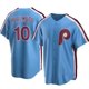 thumbnail image 1 of Nueva Camiseta De Béisbol Cardigan Phillies Baseball #10 Realmuto Summer Sportswear Azul-Xxxl(56), 1 of 2