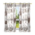 thumbnail image 6 of Yayeee Window Curtains Set of 2 for Living Room Light Filtering 63"x52", Wine Tasting Clipart, 6 of 7