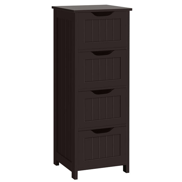 Details about   Floor Bathroom Cabinet 4-Drawers Dresser Chest of Drawers Storage Organizer 